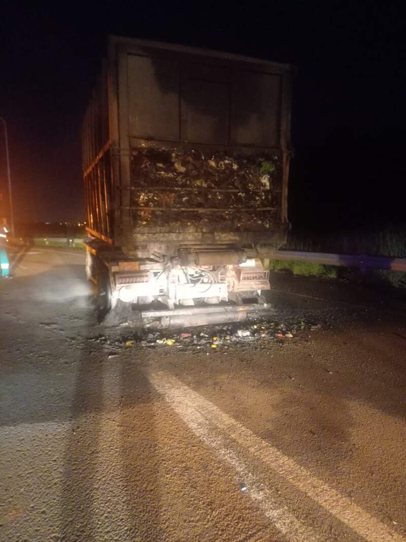 Se incendió el tráiler de un camión en la Ruta 12 y el conductor logró evitar que el fuego se propague imagen-2