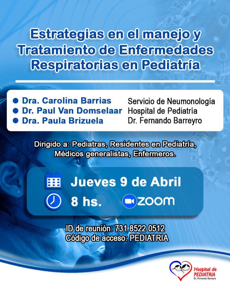 El Hospital de pediatría brindará una capacitación en el manejo de enfermedades respiratorias pediátricas con foco en la prevención imagen-2