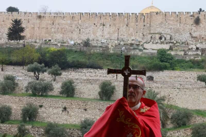 Israel impidió celebrar el Domingo de Ramos en la Iglesia del Santo Sepulcro imagen-12