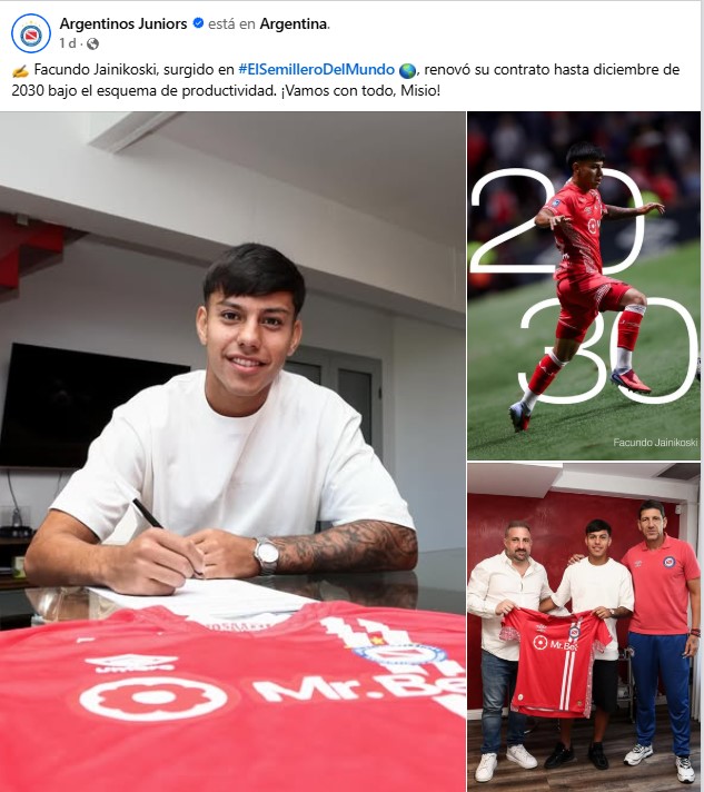 Fútbol: Jainikoski extendió su vínculo con Argentinos Juniors 3 Fútbol: Jainikoski extendió su vínculo con Argentinos Juniors imagen-2