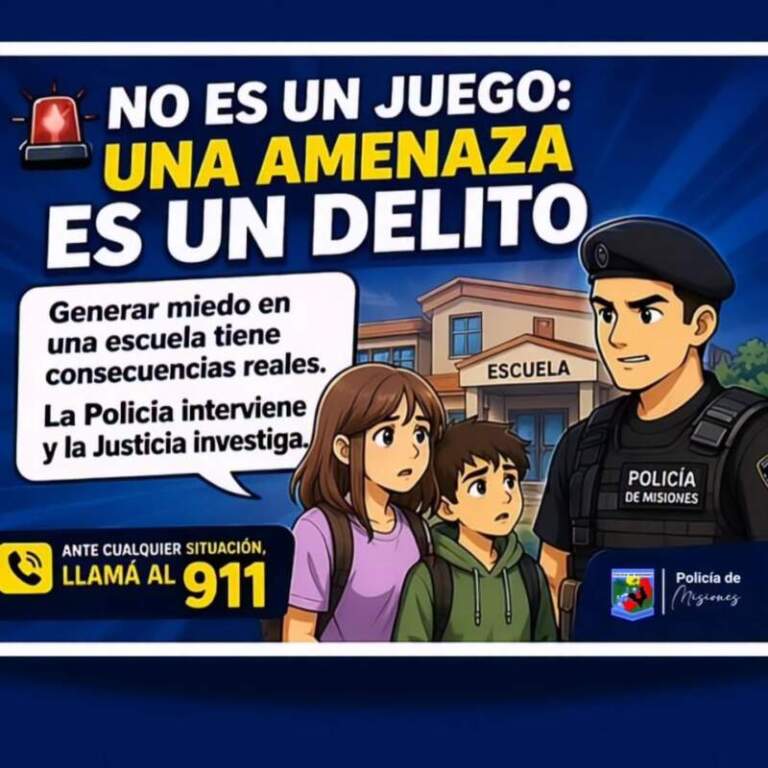 Recomendaciones de la Policía frente a amenazas en escuelas: «actuar con responsabilidad» Recomendaciones de la Policía frente a amenazas en escuelas: "actuar con responsabilidad" imagen-43