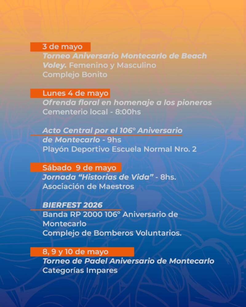 Montecarlo se prepara para celebrar 106 años de historia, identidad y comunidad imagen-6