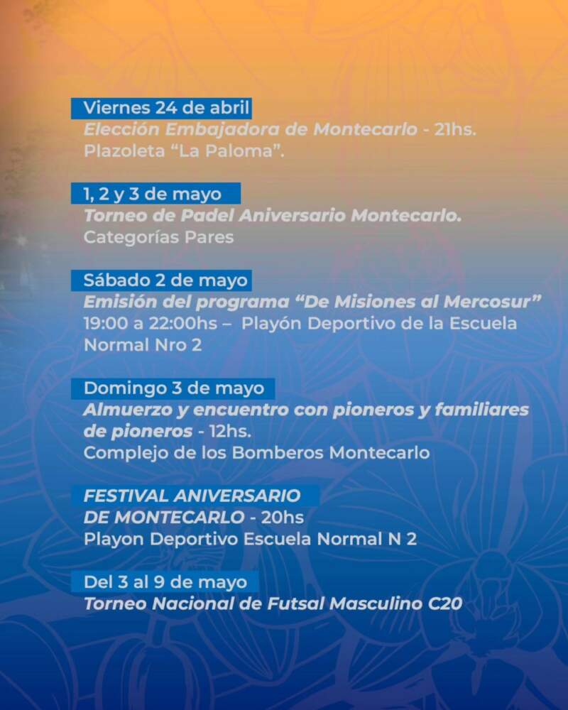 Montecarlo se prepara para celebrar 106 años de historia, identidad y comunidad imagen-4