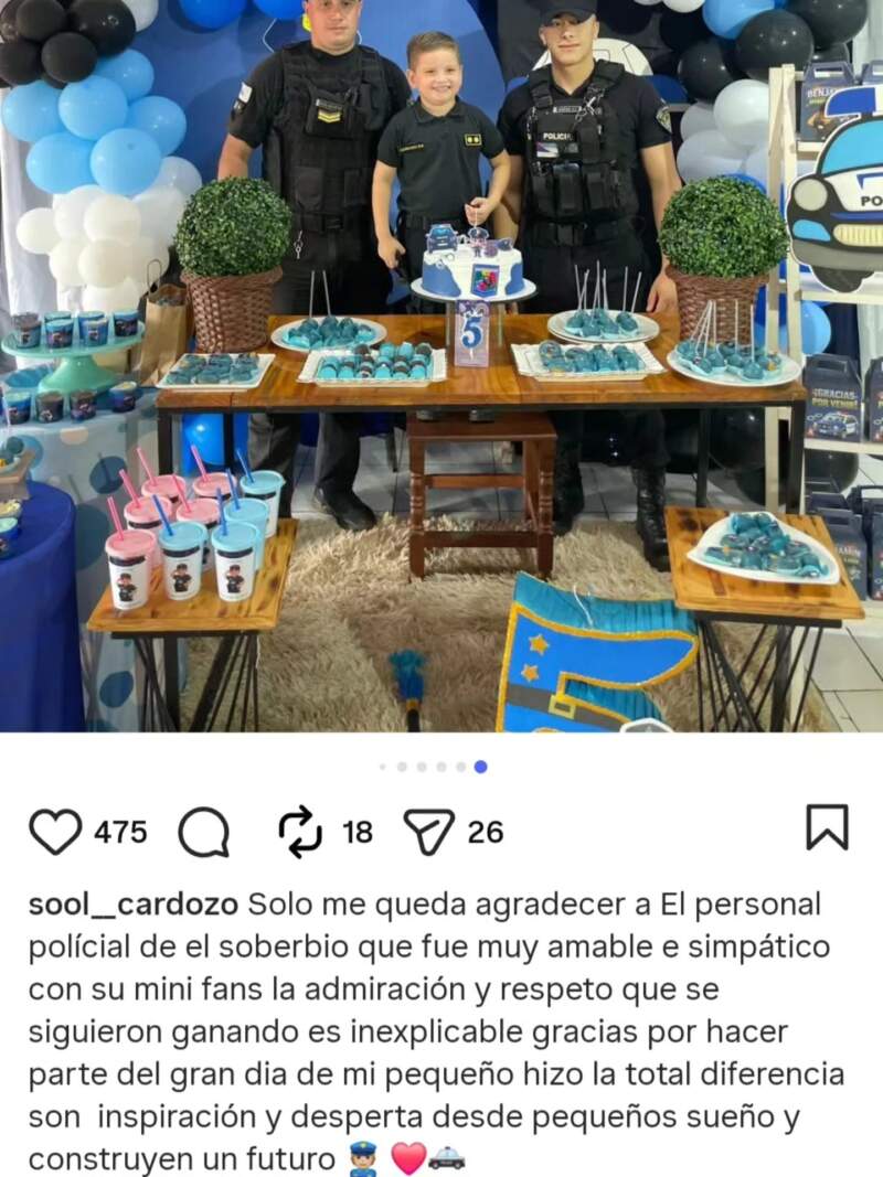 Benjamín cumplió 5 años y su sueño: celebrar con la Policía que tanto admira imagen-8