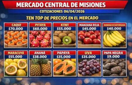 Mercado Central de Misiones: góndolas y cajones con amplia variedad de frutas y verduras imagen-5