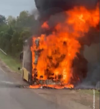 Se incendió un micro en la ruta imagen-5
