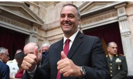 Adorni da su primer informe en Diputados en medio de un fuerte operativo de seguridad y con Milei en el palco imagen-11