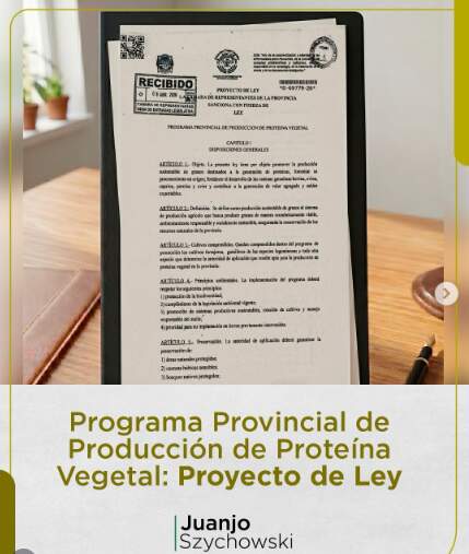 Szychowski impulsa en la Legislatura un programa para fortalecer la producción de proteína vegetal en Misiones imagen-2