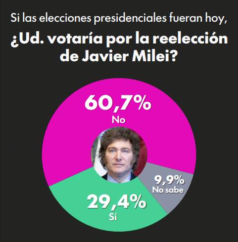 Milei pierde aire: crece el rechazo a la reelección y se agranda la demanda de una alternativa 3 Milei pierde aire: crece el rechazo a la reelección y se agranda la demanda de una alternativa imagen-2