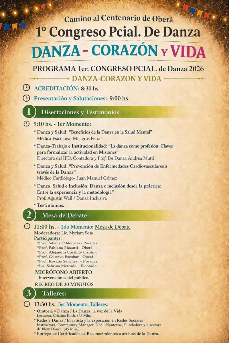 Oberá se convierte en el epicentro de la danza: Misiones lanza su primer congreso provincial con cupo casi completo y mirada profesional imagen-4
