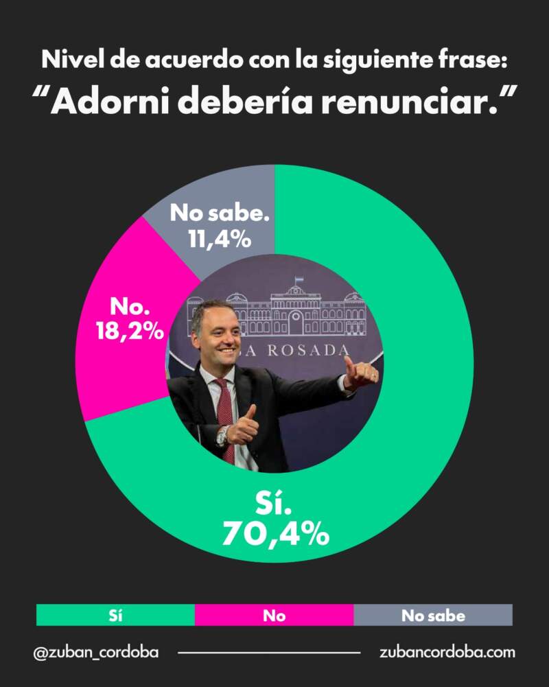 Adorni, en el centro de la tormenta: la opinión pública ya pasó factura imagen-8