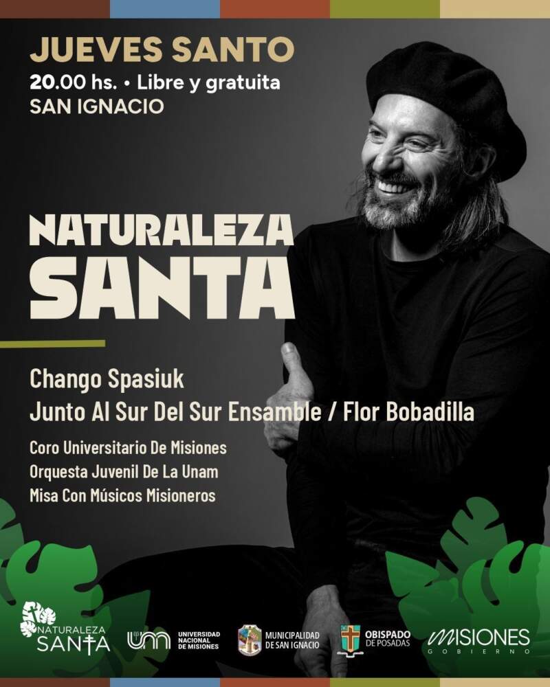 Chango Spasiuk encabezará una Semana Santa única en San Ignacio: fe, música y emoción en las Reducciones imagen-2