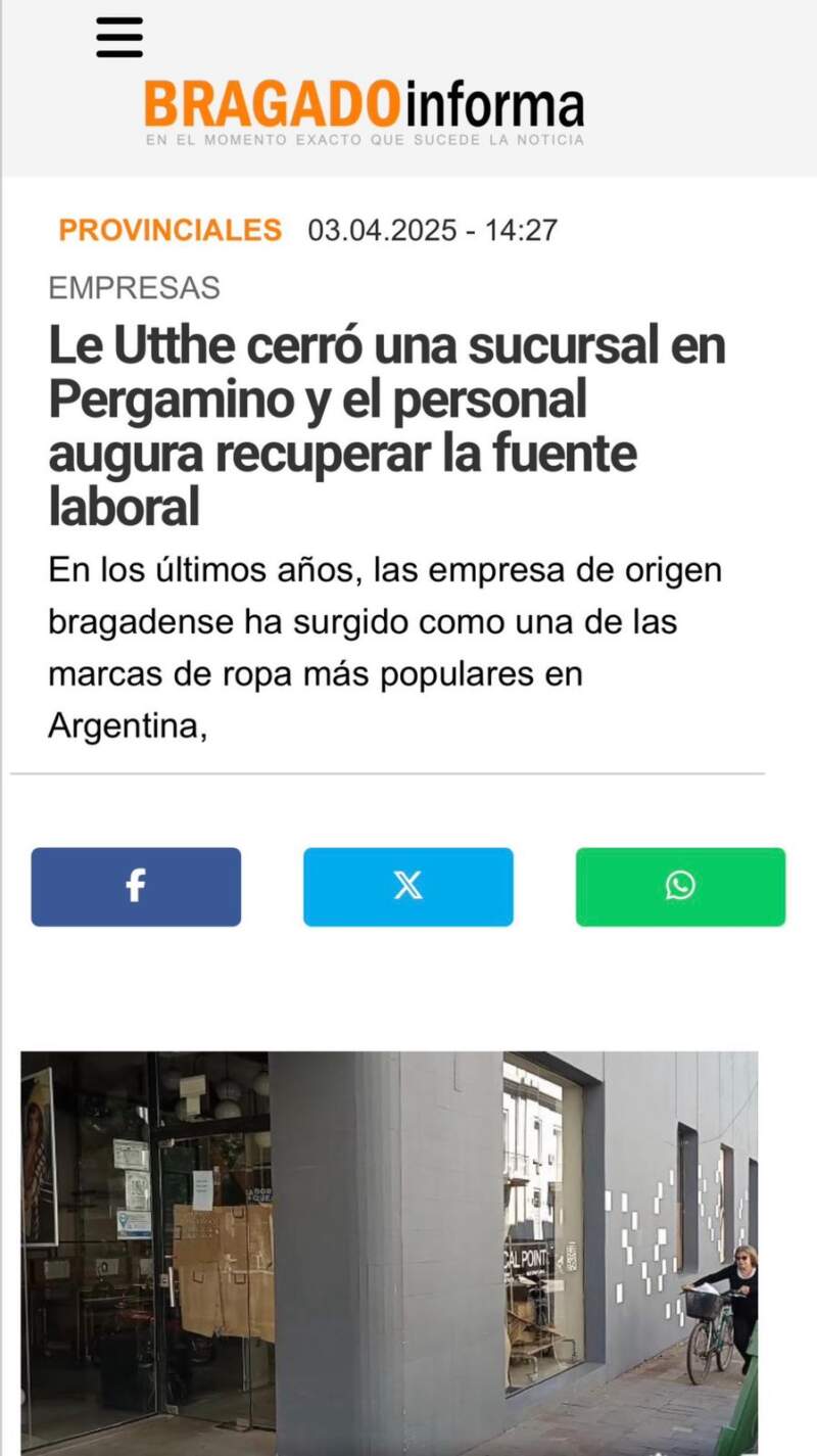 Le Utthe baja otra persiana en Buenos Aires: de la expansión industrial al ajuste por la caída de ventas imagen-2