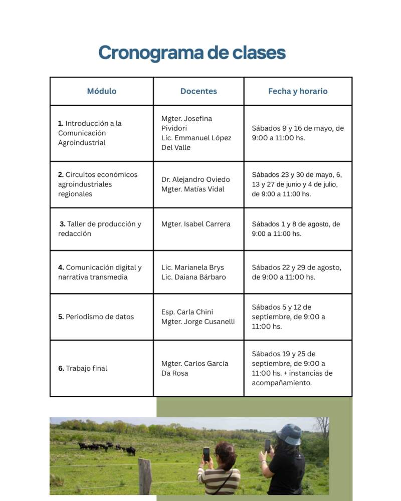 Está abierta la inscripción a la primera Diplomatura en Comunicación Agroindustrial imagen-4