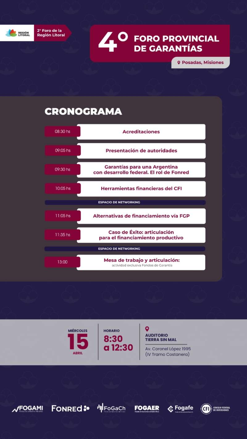Posadas será sede del 4° Foro Provincial de Garantías y 2° Foro de la Región Litoral imagen-2