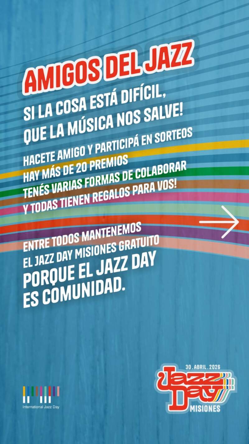 Misiones vibra al ritmo del Jazz Day con una nueva edición en el Centro Cultural Vicente Cidade 5 Misiones vibra al ritmo del Jazz Day con una nueva edición en el Centro Cultural Vicente Cidade imagen-4