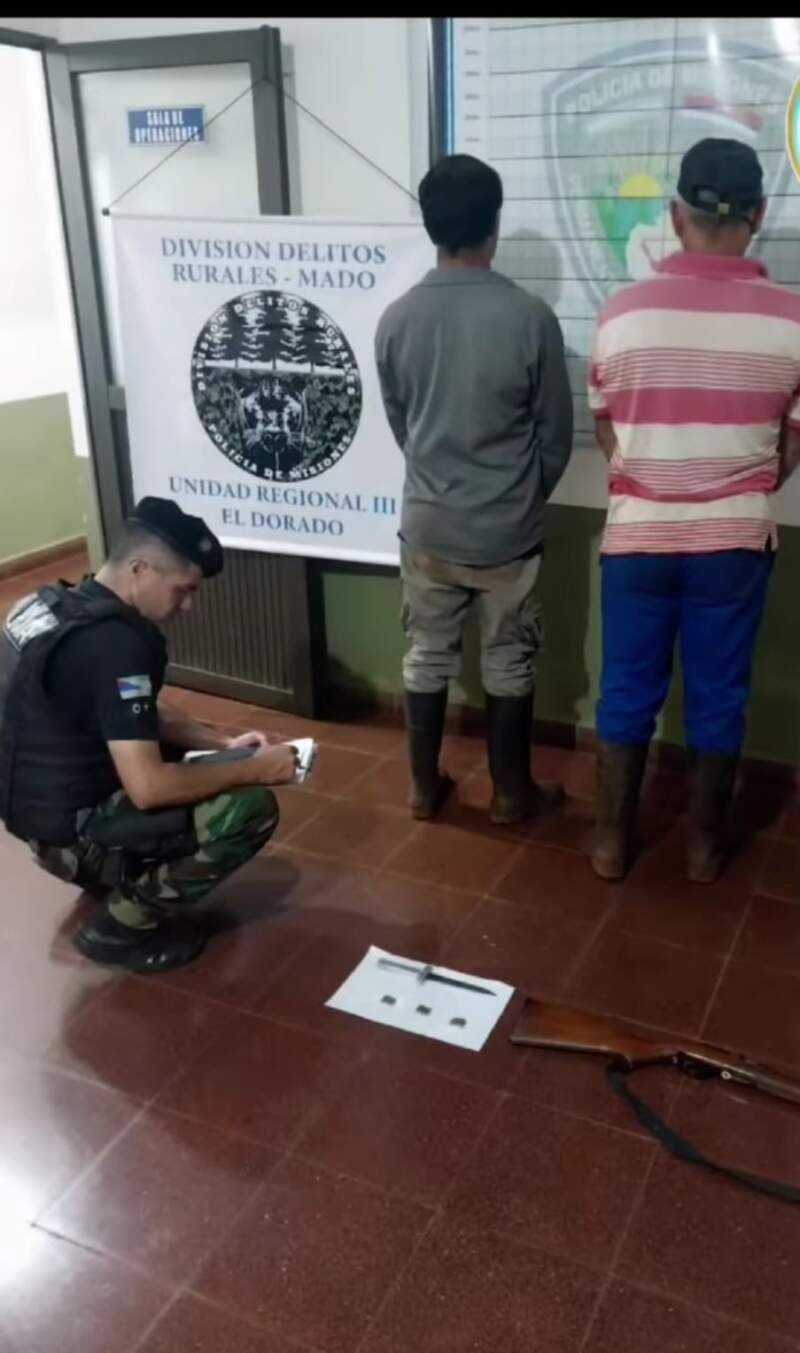 Patrulla policial interceptó a cazadores furtivos armados en inmediaciones de una escuela rural imagen-2