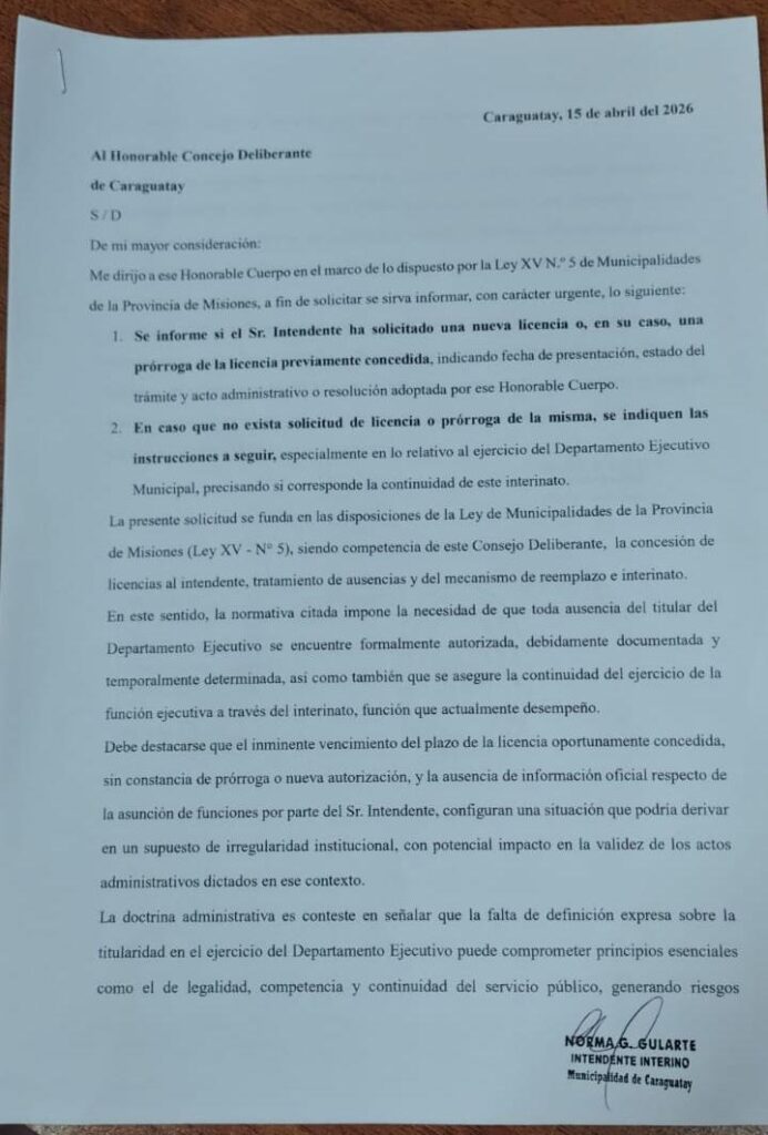 Caraguatay: el Concejo Deliberante rechazó la continuidad de la Intendenta interina imagen-2