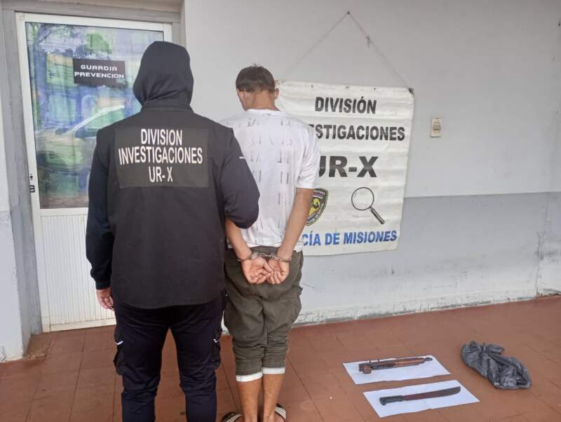 Se hacía pasar por cortador de pasto y fue detenido con un arma y un machete en Garupá imagen-2