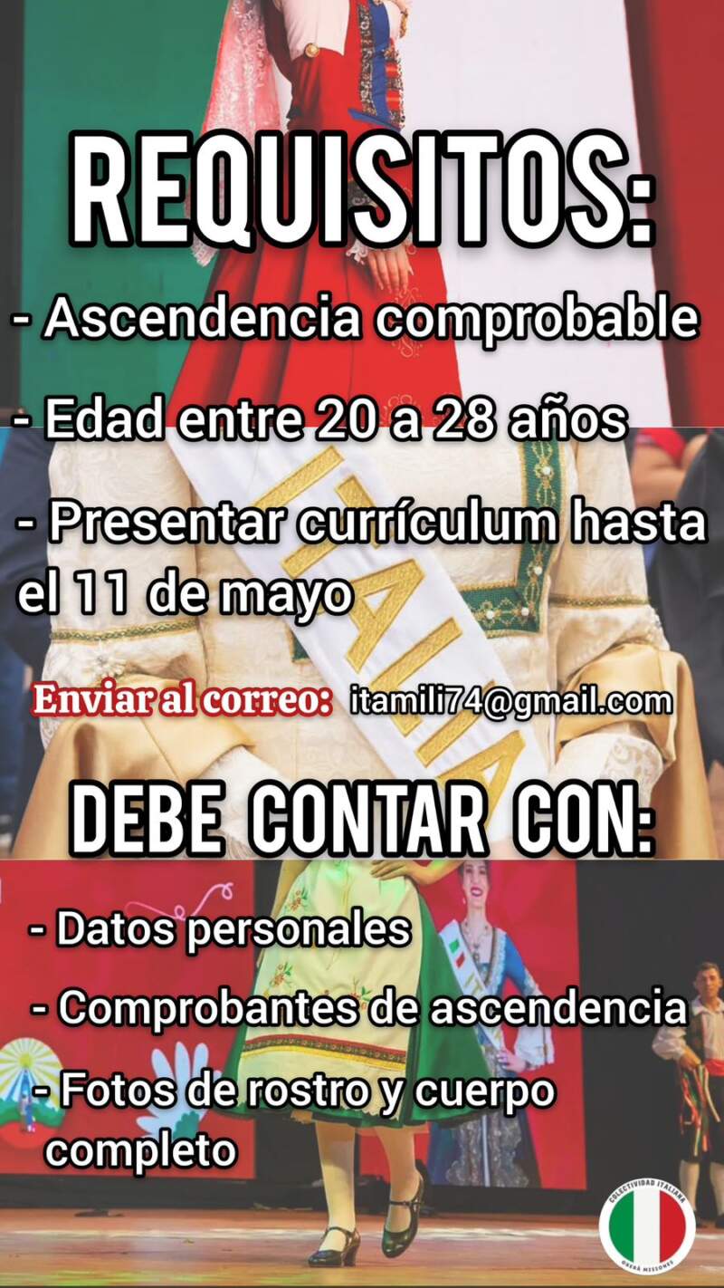 La Colectividad Italiana abrió la convocatoria para elegir a su próxima reina imagen-2