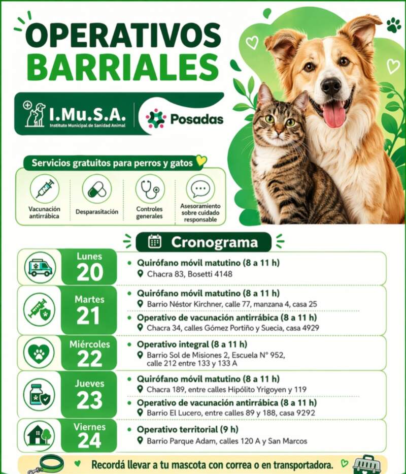 El IMuSA refuerza operativos barriales: conocé el cronograma semanal imagen-2