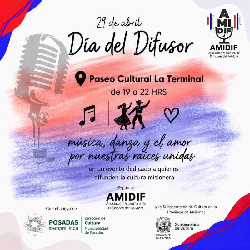 Misiones celebrará el Día del Difusor Folklórico con música, danza y homenajes en La Terminal imagen-2
