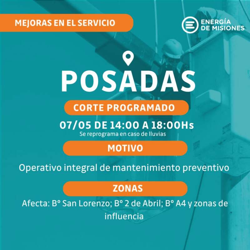 Arranca en Posadas un operativo integral para reforzar la infraestructura eléctrica antes de la temporada de tormentas imagen-4