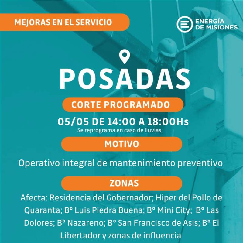 Arranca en Posadas un operativo integral para reforzar la infraestructura eléctrica antes de la temporada de tormentas imagen-6