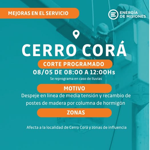 Energía de Misiones realizará cortes programados para fortalecer el servicio eléctrico en la provincia imagen-8