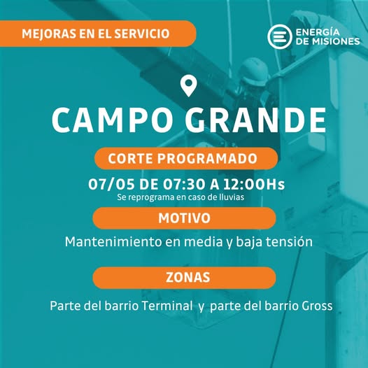 Energía de Misiones realizará cortes programados para fortalecer el servicio eléctrico en la provincia imagen-14