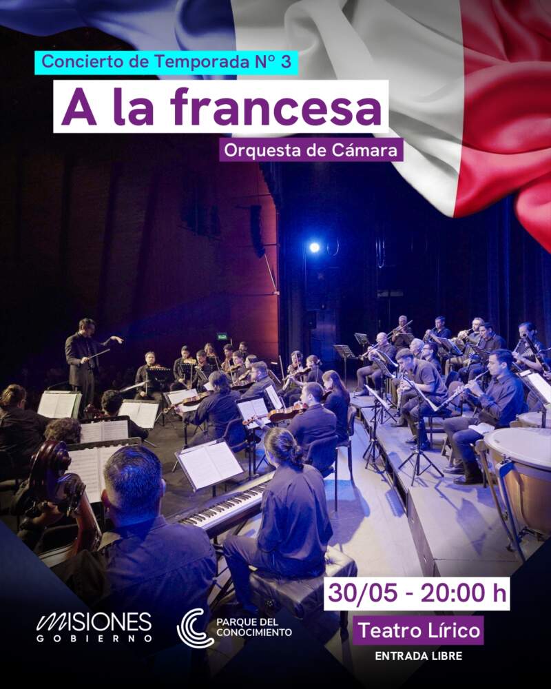 Noche francesa en el Teatro Lírico: la Orquesta del Parque interpretará obras de grandes compositores 3 Noche francesa en el Teatro Lírico: la Orquesta del Parque interpretará obras de grandes compositores imagen-2