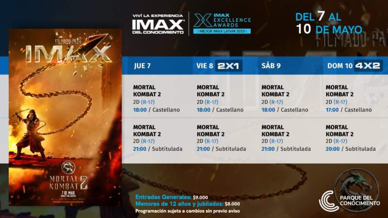 Fatality: Mortal Kombat 2 llega al Imax del Conocimiento imagen-2