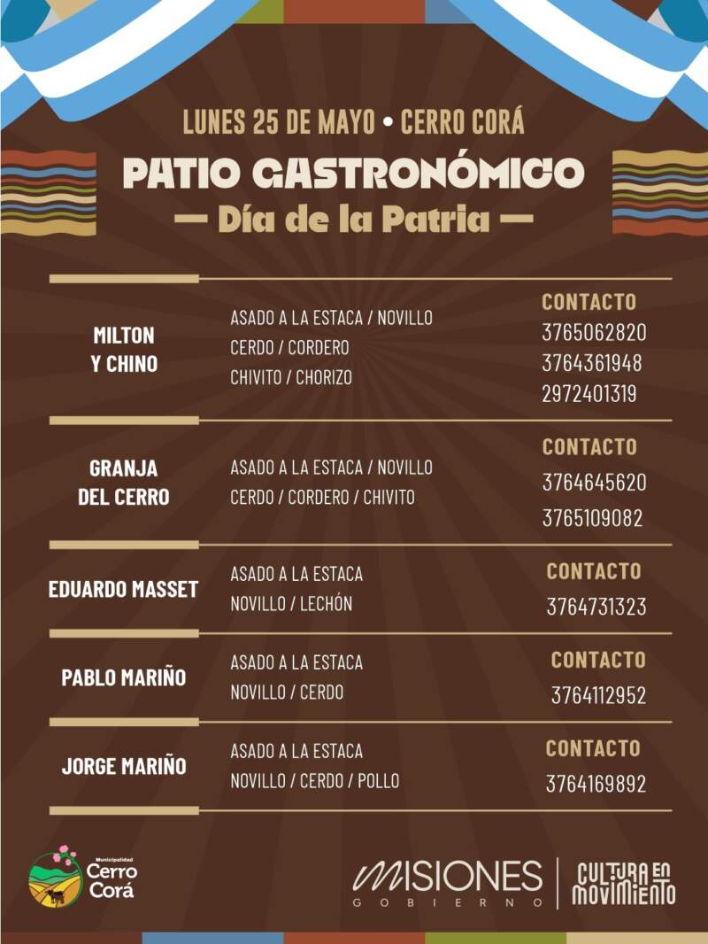 Cerro Corá se prepara para un 25 de Mayo a puro turismo, tradición y cultura viva 5 Cerro Corá se prepara para un 25 de Mayo a puro turismo, tradición y cultura viva imagen-4