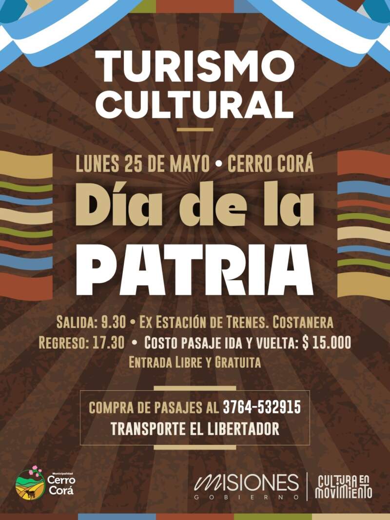 Cerro Corá se prepara para un 25 de Mayo a puro turismo, tradición y cultura viva 3 Cerro Corá se prepara para un 25 de Mayo a puro turismo, tradición y cultura viva imagen-2