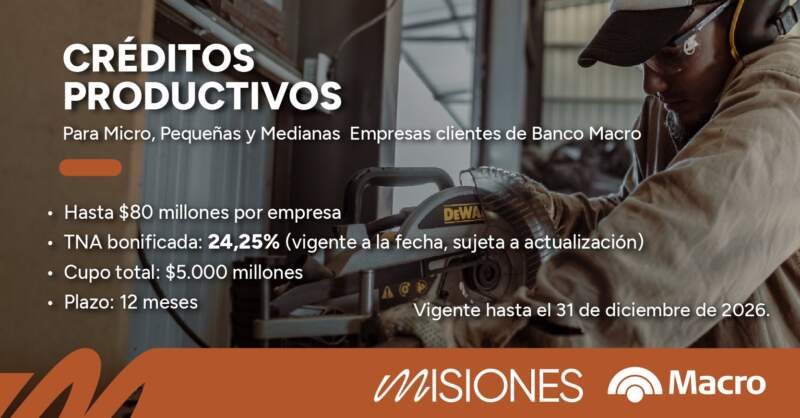 Están operativos los nuevos créditos productivos de Banco Macro con tasa bonificada por la Provincia imagen-6