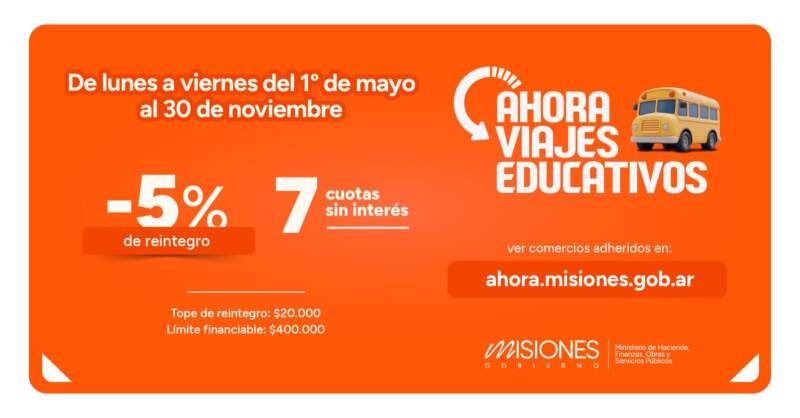 Ya está habilitada la inscripción a los nuevos programas "Ahora Viajes Educativos", "Ahora Verdulerías" y "Ahora Sepelios" imagen-2