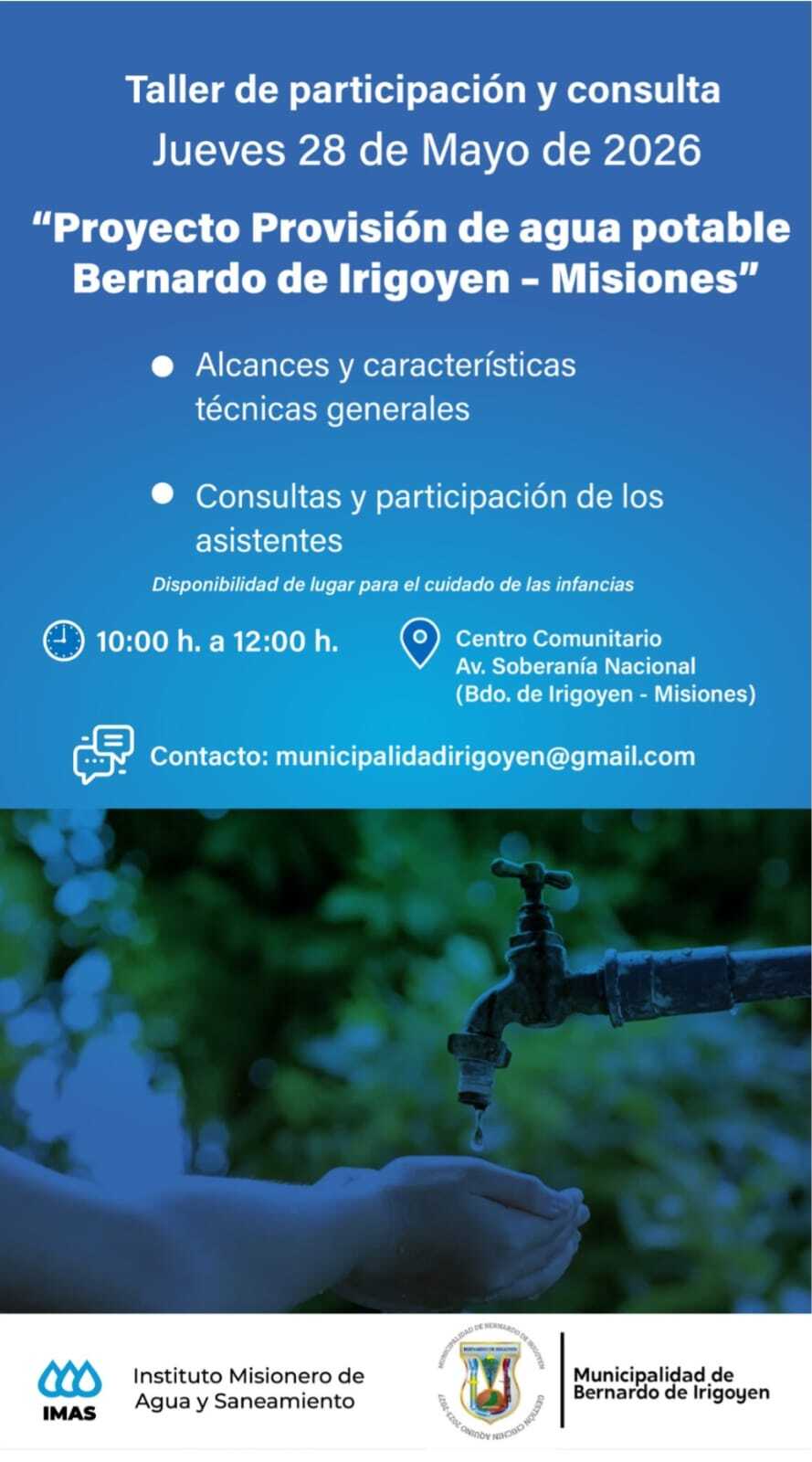 El Imas presentará un proyecto clave para garantizar agua potable en Bernardo de Irigoyen imagen-2