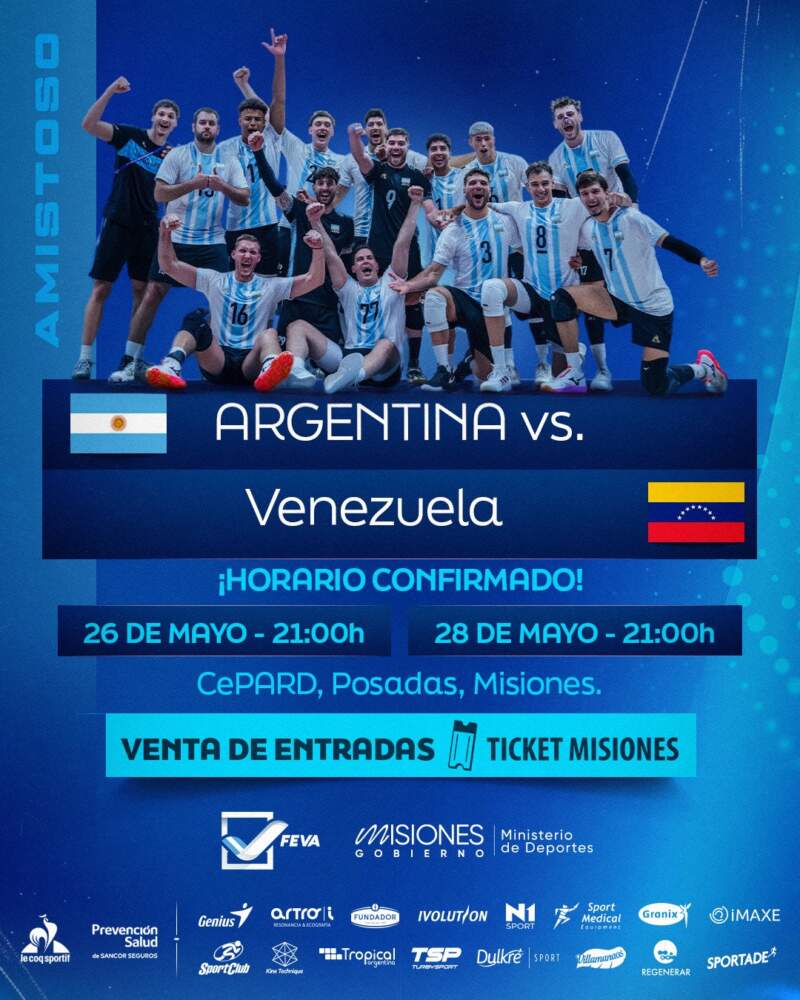 Voley: Argentina y Venezuela tienen horarios para jugar en Posadas 3 Voley: Argentina y Venezuela tienen horarios para jugar en Posadas imagen-2