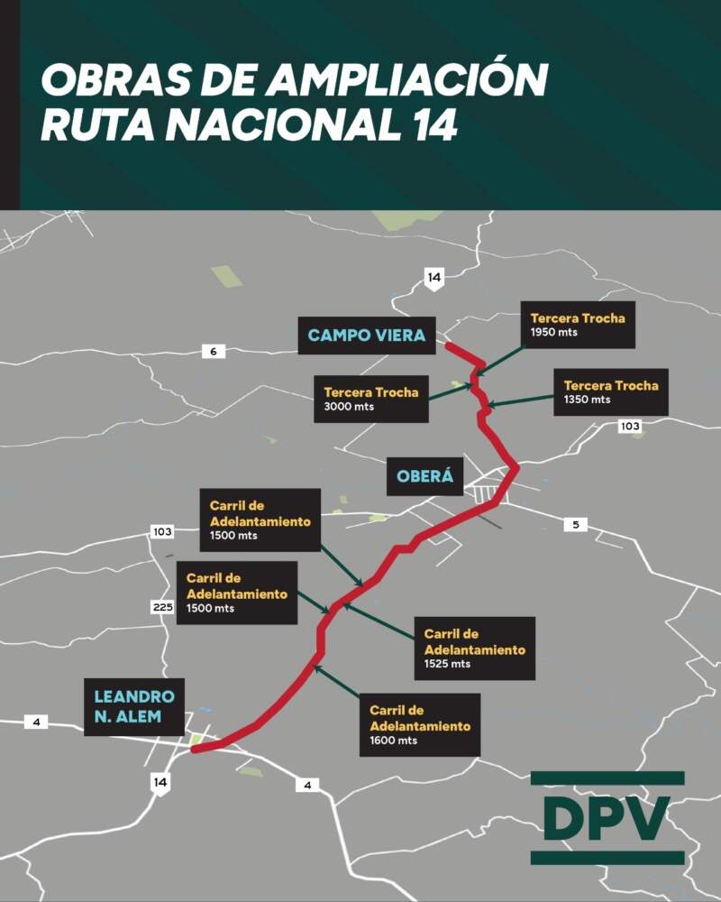 Misiones avanza con un proyecto vial estratégico sobre la ruta 14 por el deterioro de las rutas nacionales ante el abandono de Nación imagen-4