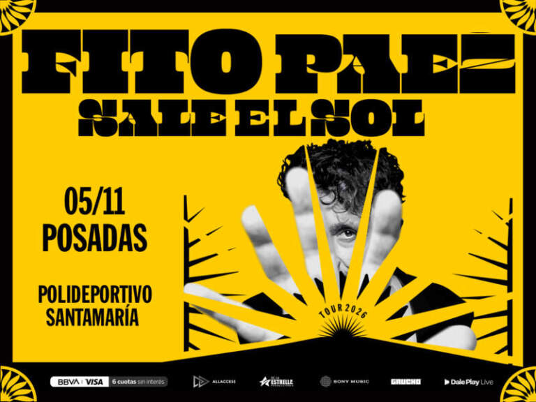 Fito Páez vuelve a Posadas: ya se pueden comprar entradas de manera presencial para el “Sale el Sol Tour 2026” Fito Páez vuelve a Posadas: ya se pueden comprar entradas de manera presencial para el “Sale el Sol Tour 2026” imagen-11