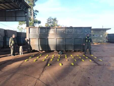 Posadas: ocultan 24 kilos de marihuana en un conteiner de residuos imagen-11