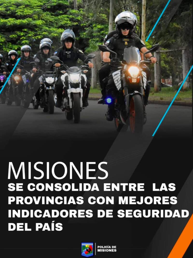 Indicadores nacionales ubican a Misiones entre las provincias con mejores índices de seguridad del país imagen-2