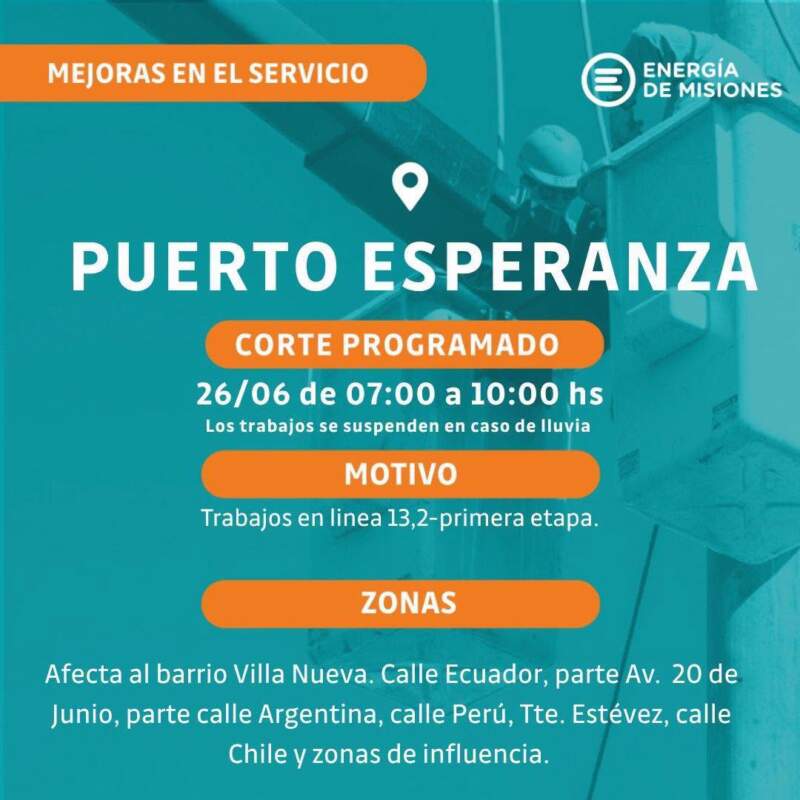 Culmina recambio de aisladores en la línea troncal Wanda–Andresito imagen-30
