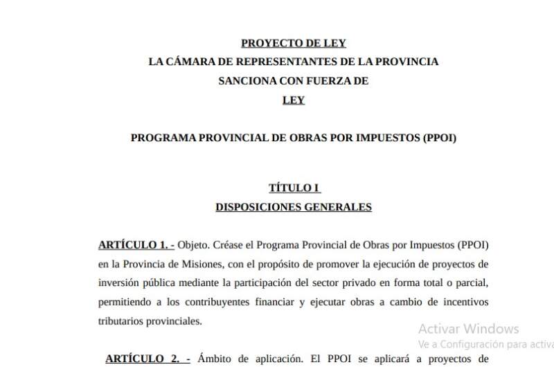 Legislatura: proponen la creación del Programa Provincial de Obras por Impuestos imagen-2