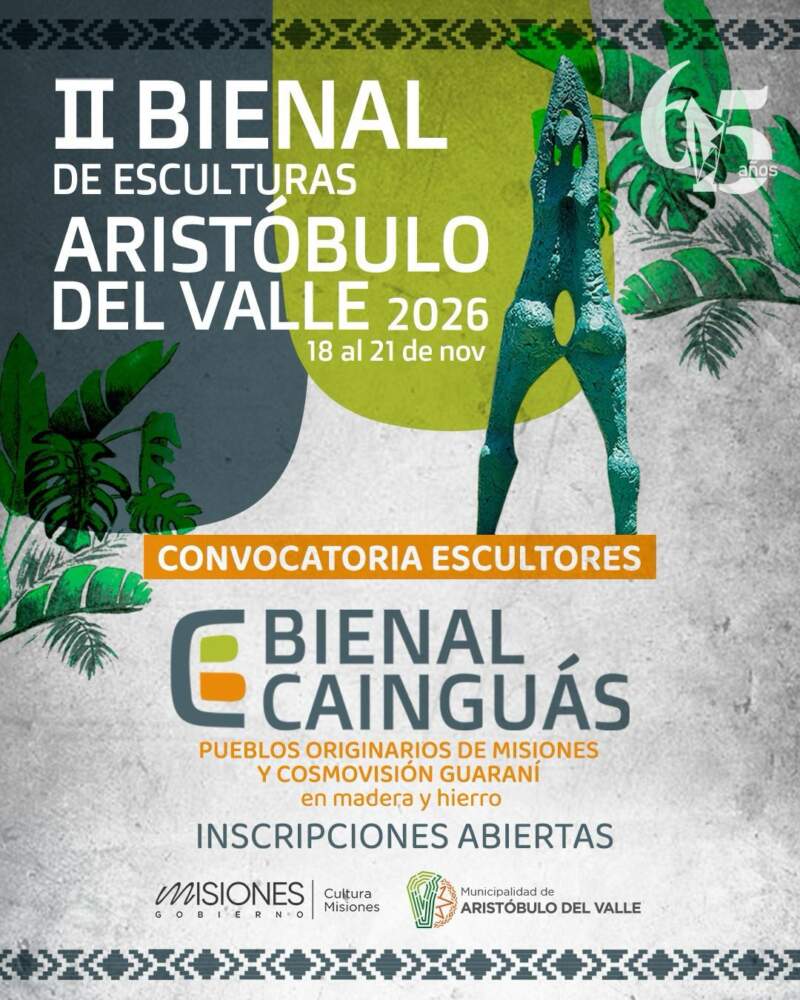 Aristóbulo del Valle abre la convocatoria a la II Bienal Cainguás de Escultura 2026 con foco en los pueblos originarios y la cosmovisión guaraní imagen-2