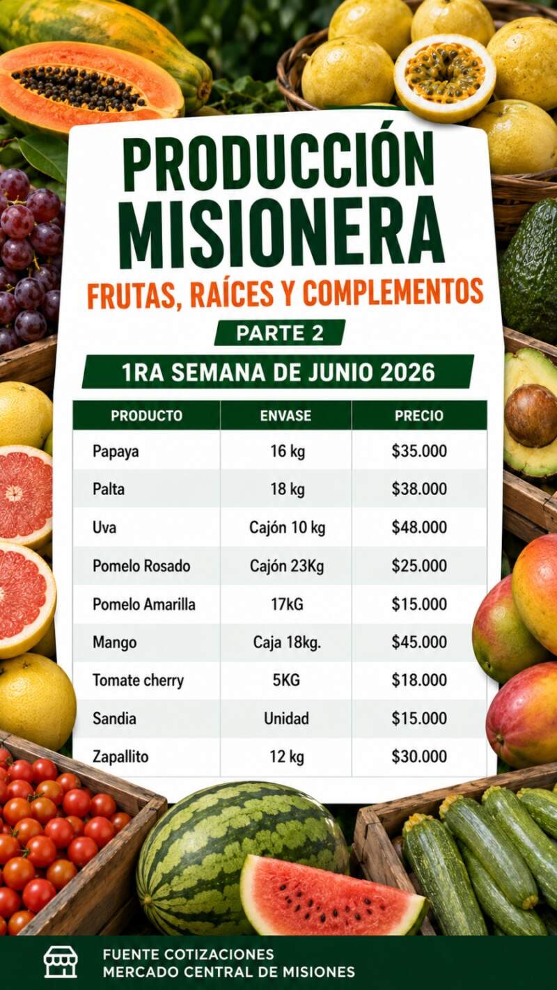 Del campo al Mercado Central Misiones: frutas y verdura con beneficios directos al consumidor 4 Del campo al Mercado Central Misiones: frutas y verdura con beneficios directos al consumidor imagen-3