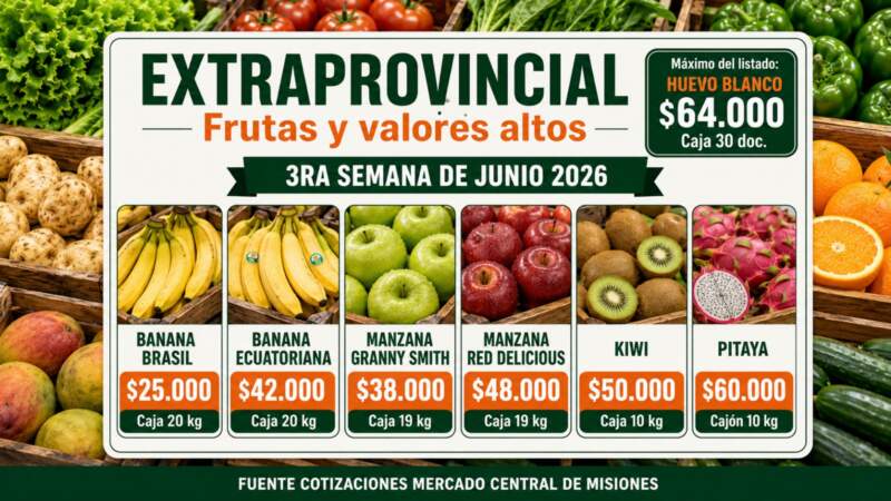 Calidad de la chacra a la mesa: El Mercado Central de Misiones garantiza variedad y precios accesibles en su nueva lista imagen-6