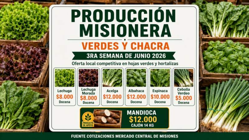 Calidad de la chacra a la mesa: El Mercado Central de Misiones garantiza variedad y precios accesibles en su nueva lista imagen-8