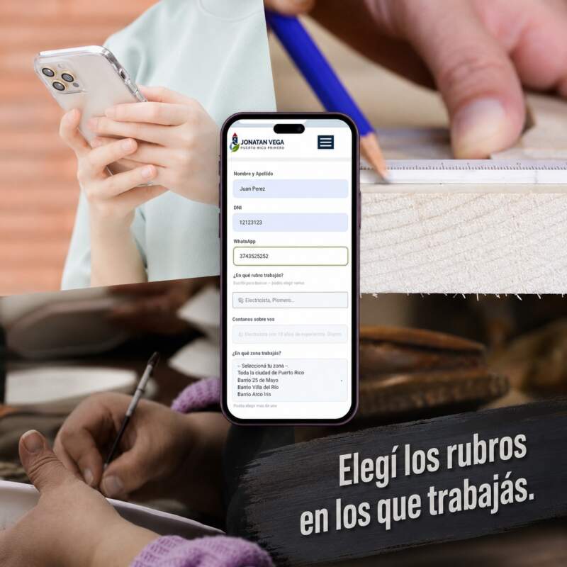 Puerto Rico: Jonatan Vega presentó una plataforma digital para conectar trabajadores locales con vecinos que necesitan servicios imagen-12