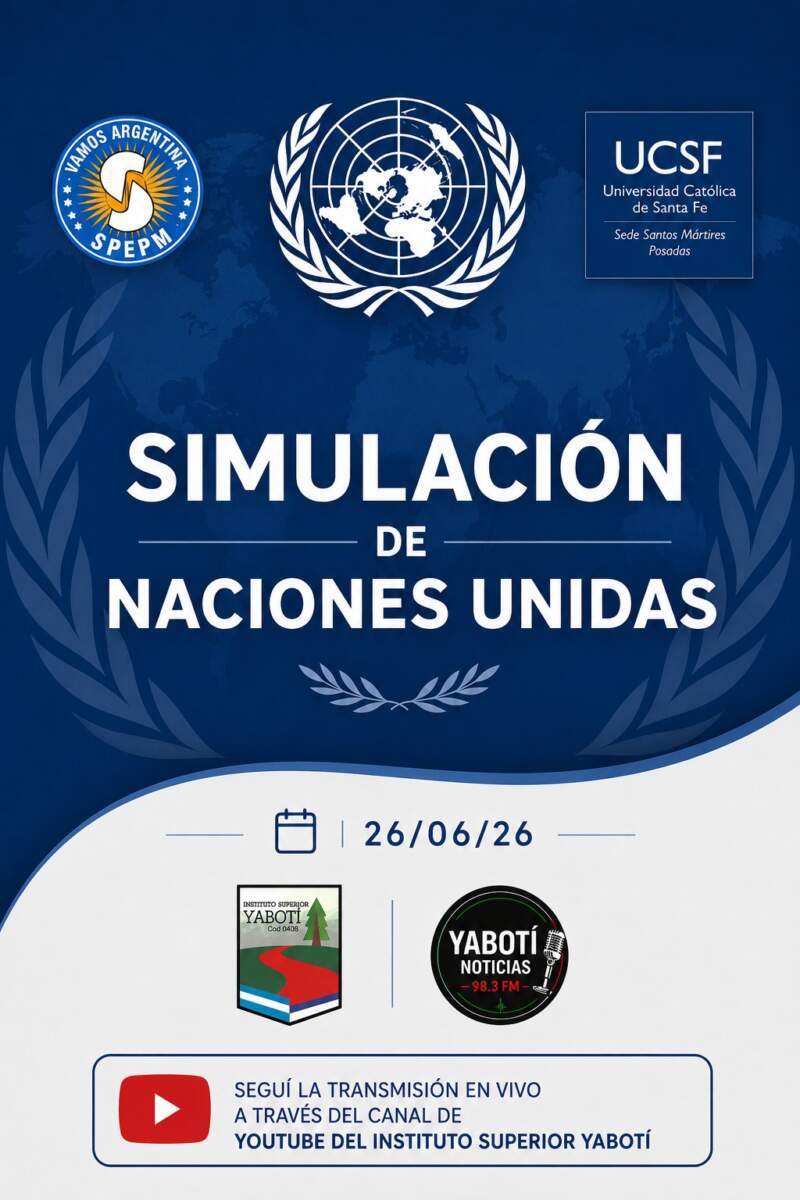 Convocan a una nueva Simulación de Naciones Unidas en Posadas: estudiantes debatirán sobre los grandes desafíos globales 3 Convocan a una nueva Simulación de Naciones Unidas en Posadas: estudiantes debatirán sobre los grandes desafíos globales imagen-2